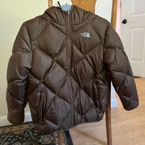 North Face Reversible Brown/ Pink Puffer jacket